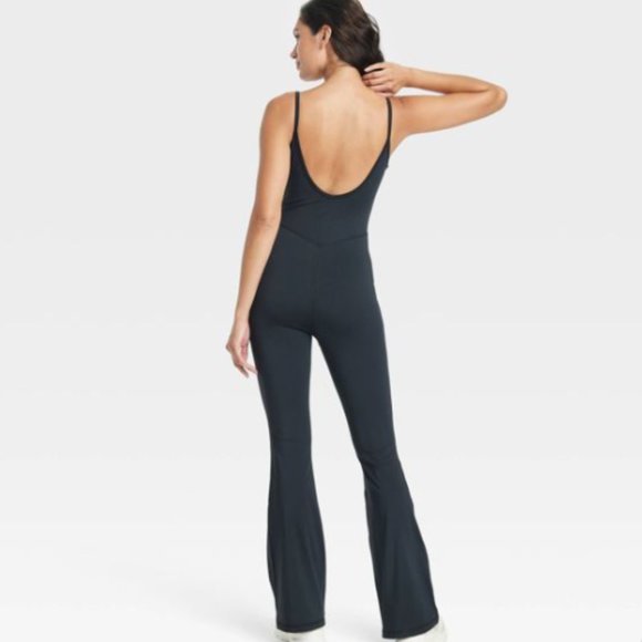JoyLab Pants & Jumpsuits Joylab Flare Long Bodysuit Black Poshmark